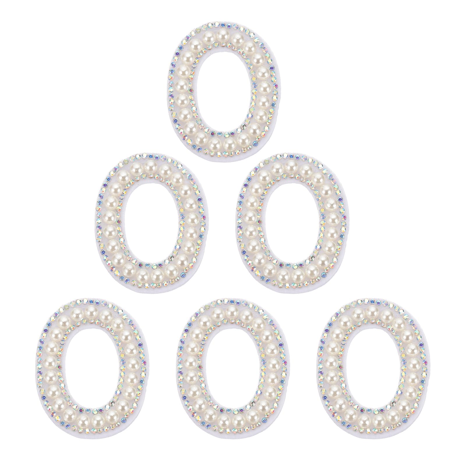 Lettre O alphabet strass autocollante de 4,4 cm pour customiser chapeaux et sacs