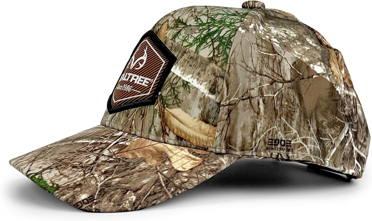 Realtree Men's Camo Hat with 3D Embroidered Antler Logo Hats - Premium 6 Panel Caps for Hunting, Fishing, Hiking and Outdoors
