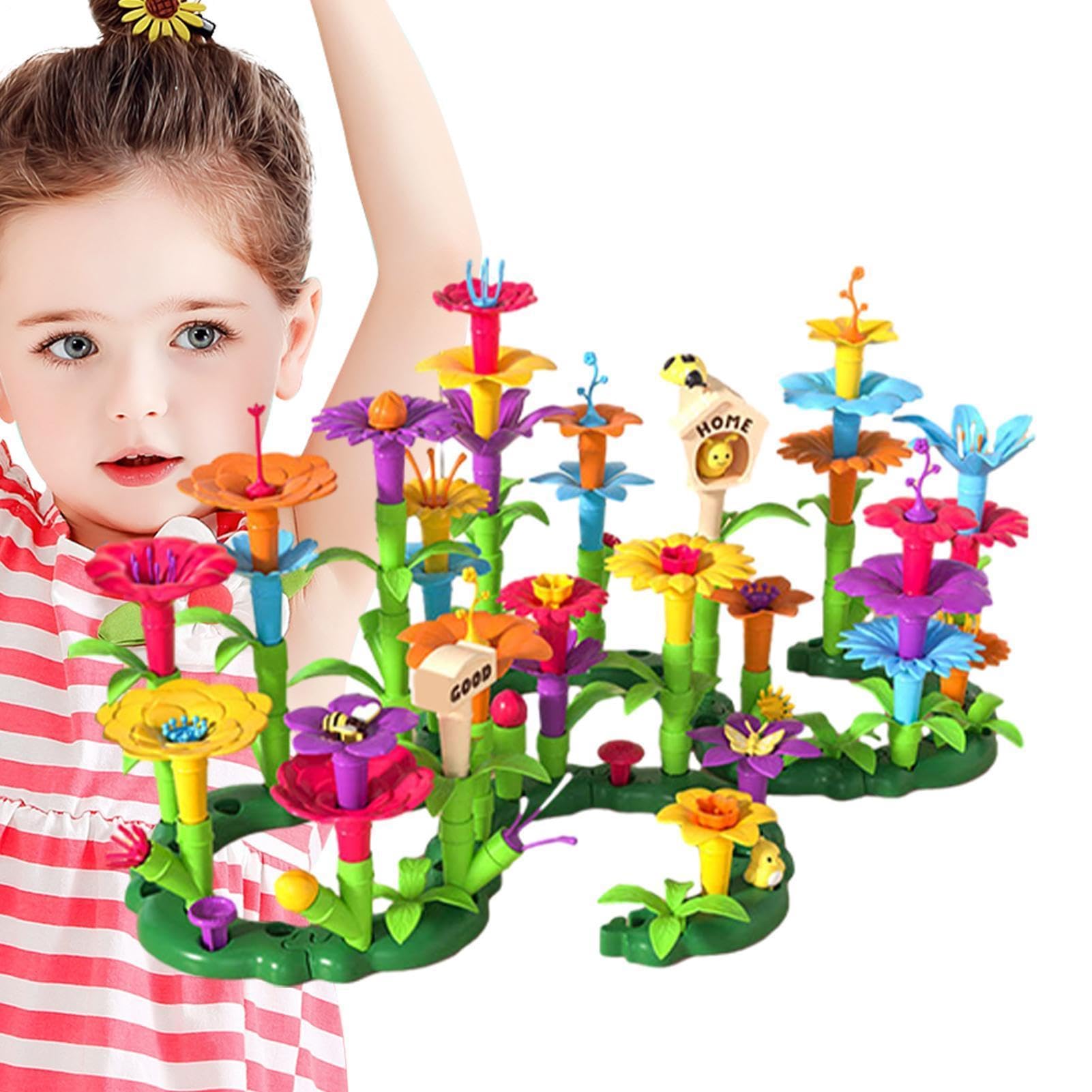 Jeu empilable réutilisable de construction de fleurs de jardin modulable - 8