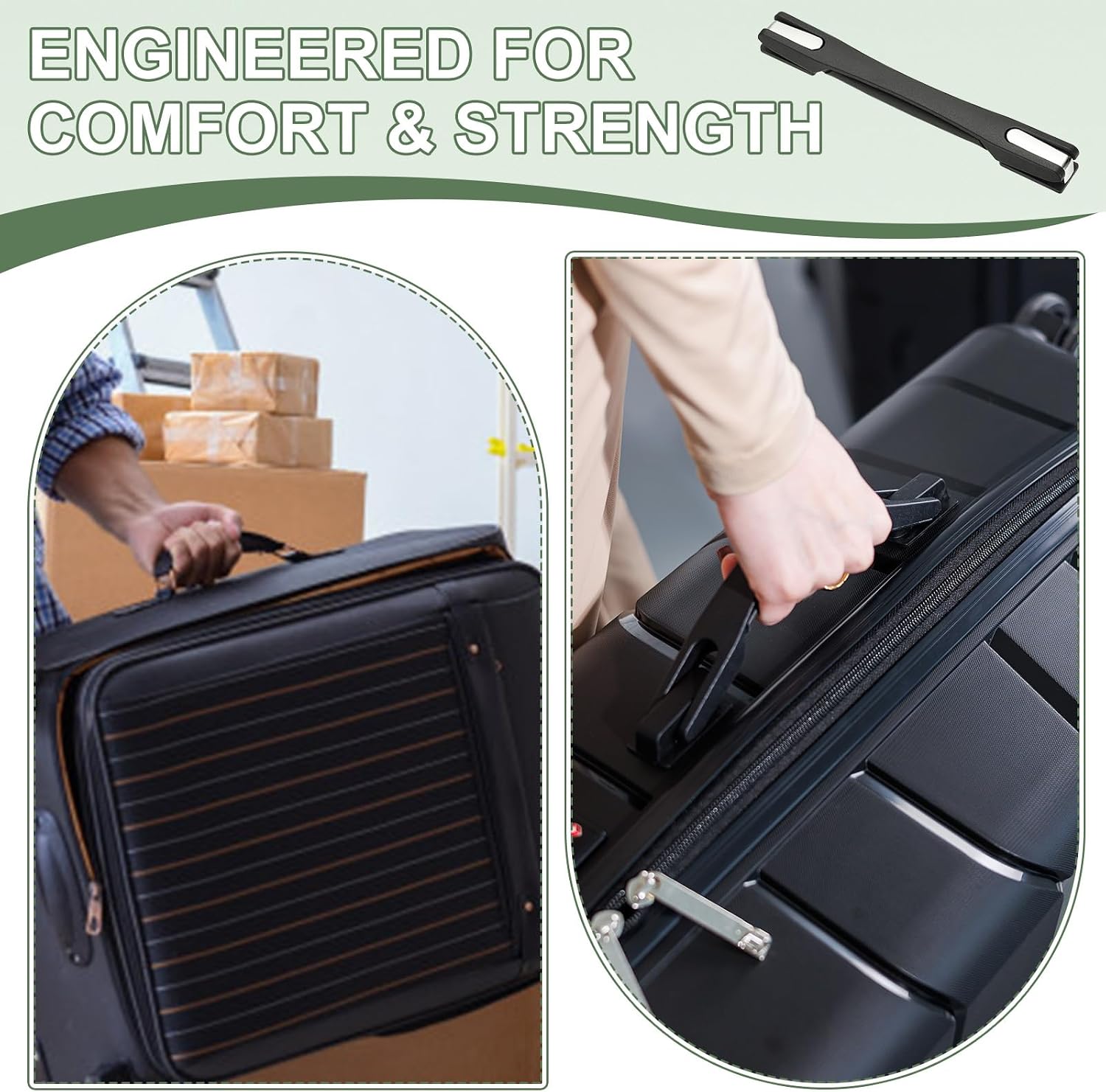 Luggage Handle Replacement, Suitcase Handle Replacement, Spare Strap Grip - Fitting for (Suitcase - Travel Bags - Repair Boxes) RB-016 & Plastic & Pink