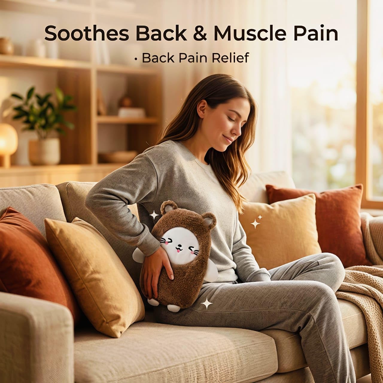 TGOPIT Hot Water Bag with Cute Cartoon Design Soft Cover for Pain Relief, Heating Bag, Heating Pad Hot Water Bottle & Rubber Bottle for Hot Water Bag for Pain Relief- 500 ML (Multi) 2