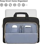 MOSISO Laptop Shoulder Bag, 15-15.6 inch Computer Bags Compatible with MacBook Pro 16 inch/Air 15 inch, HP Dell Asus, Laptop Messenge Bag with Front Inverted Trapezoid Quilted Pocket, Black