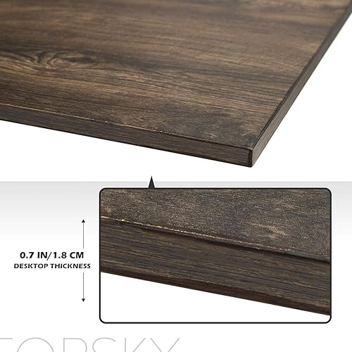 Miniatura 5 de TOPSKY Mesa de una pieza para escritorio eléctrico de pie ajustable (gris espresso, 58.3 x 26.8 x 0.7 pulgadas)