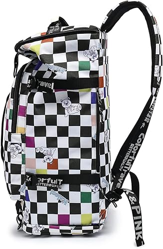 Miniatura 227 de Bolsa de lona para gimnasio, 4 vías, impermeable, con compartimento para zapatos, para viajes, deporte, senderismo, laptop, Cielo estrellado