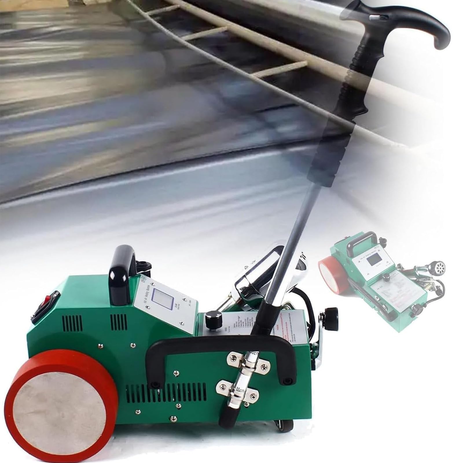XCSCUK 1800W Automatic PVC Banner Welding Machine,Heat Jointer Plastic Fabric Welder,20-680℃, 0.2-1mm Thickness, Positioning Function