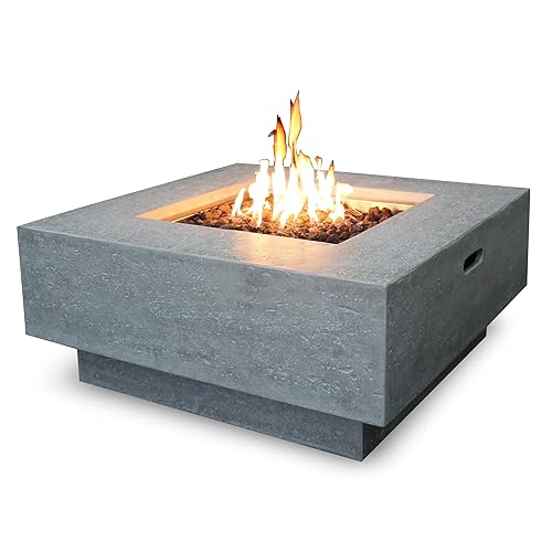 Elementi Manhattan Outdoor Gas Firepit Table 36 Inches Natural Gas