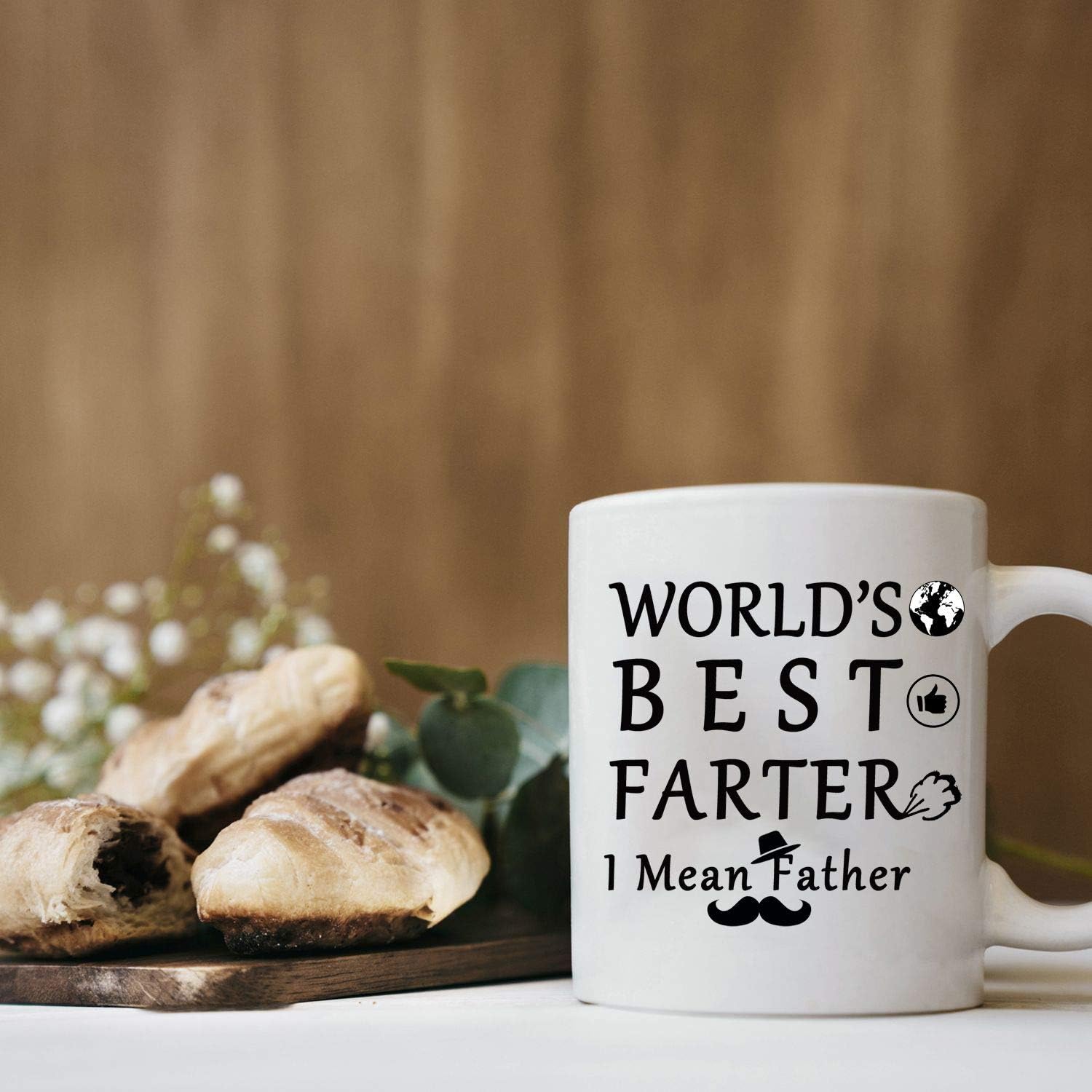 Get Discount Offer KROPSIS Worlds Best Farter Ever I Mean Father Ceramic Coffee Mug White