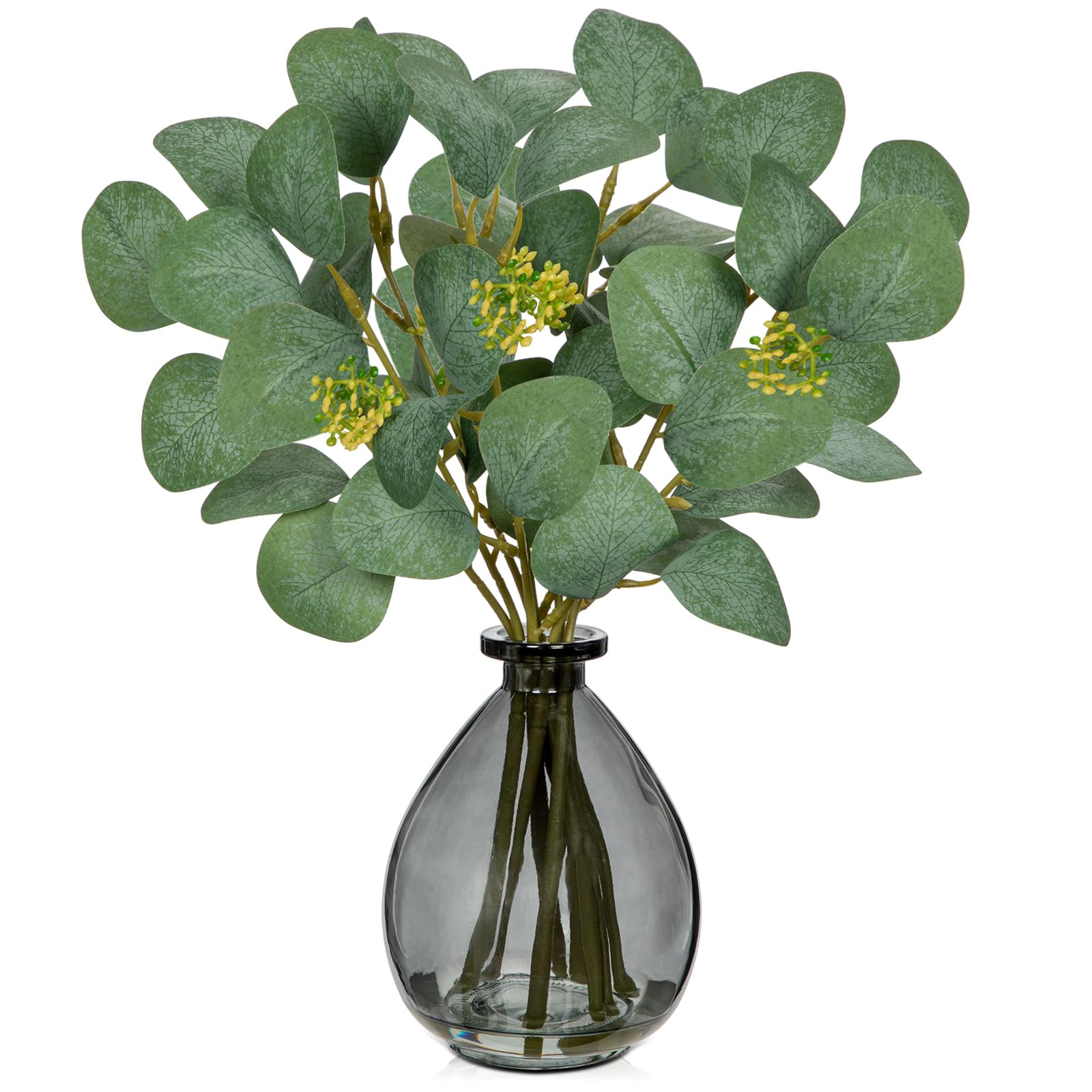 Eucalyptus artificiel avec vase pour sublimer la decoration de votre chambre ou cuisine