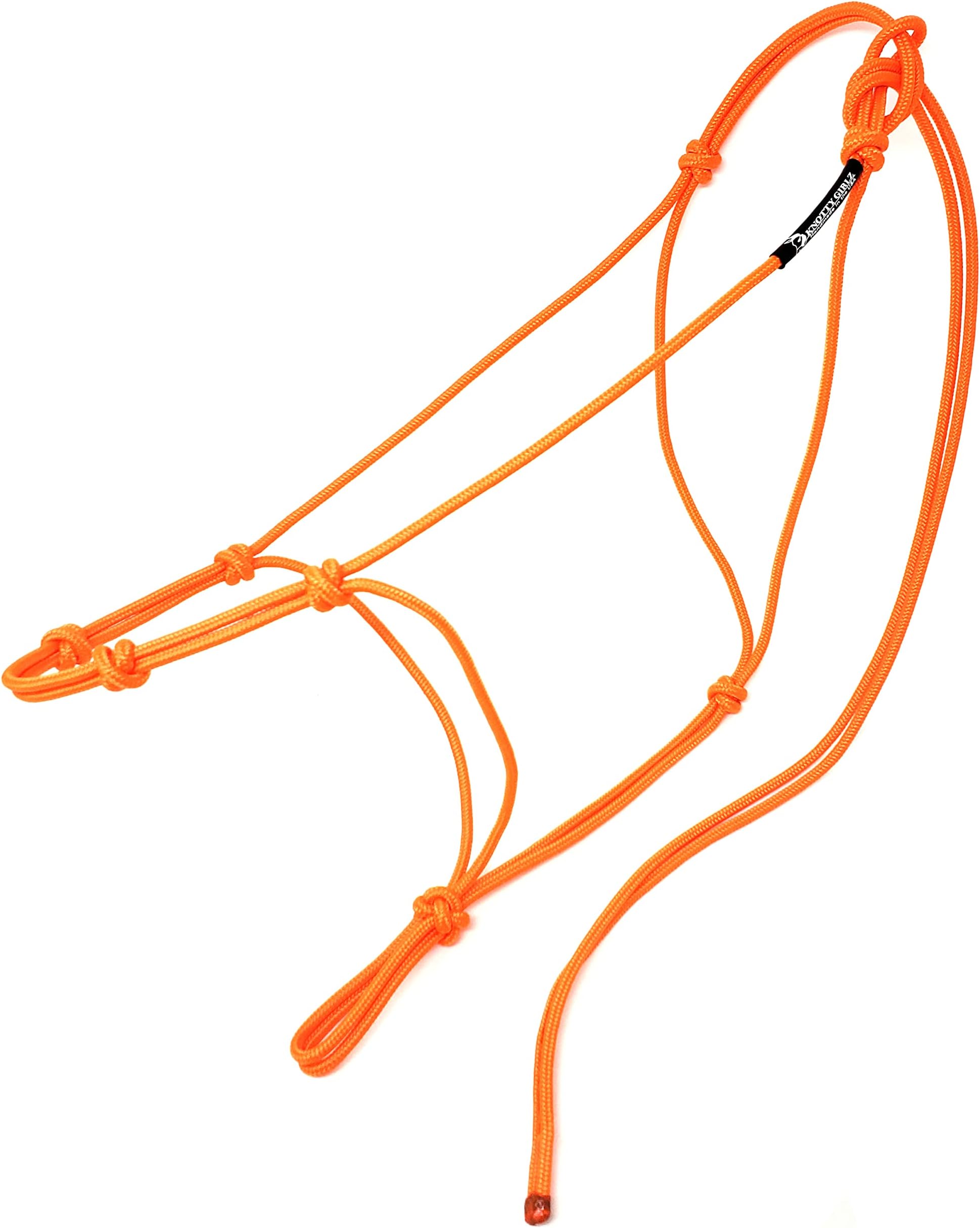 4 Knot Horse Rope Training Halter - 3/16" (5mm) Very Thin! Stiff Polyester Rope
