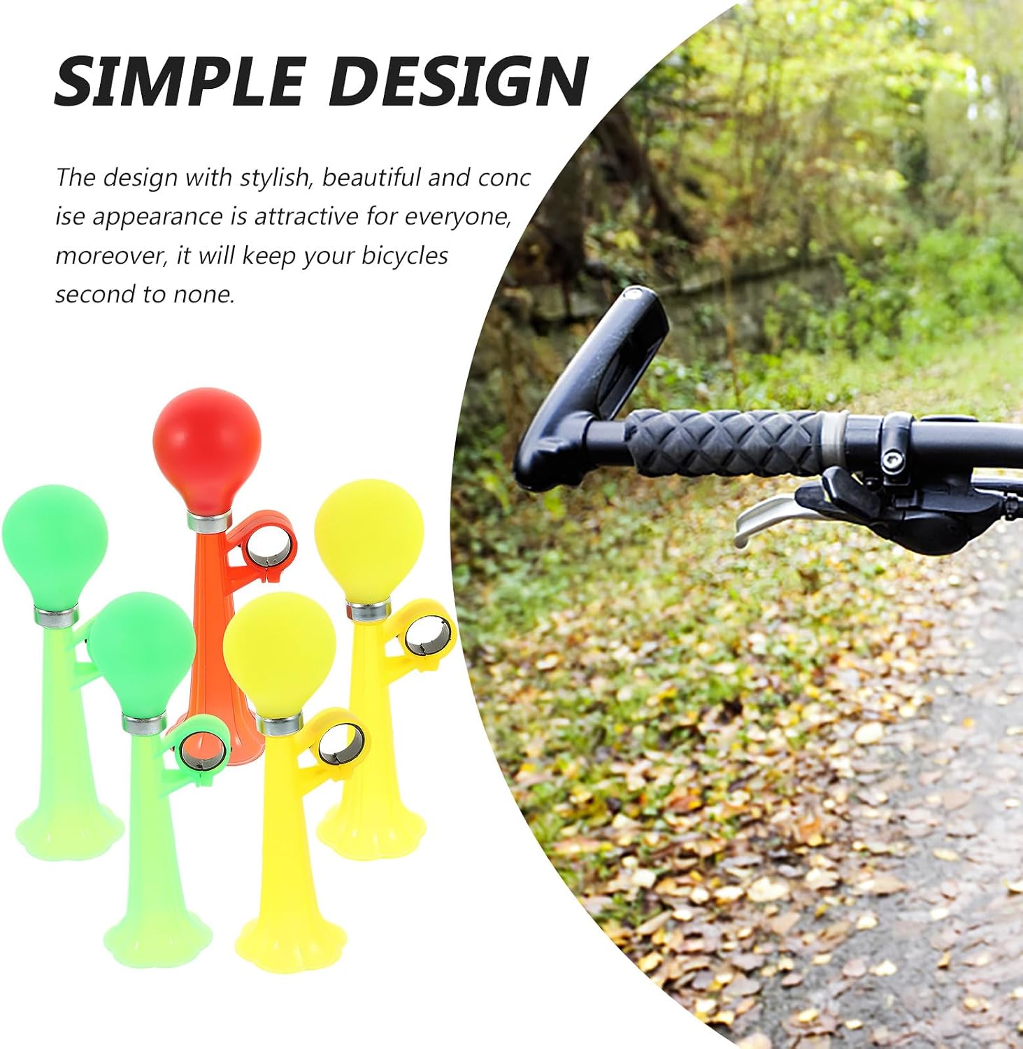 5pcs Bike Horns Loud Plastic Air Horns for ”s Mountain Bicycles for Outdoor Cycling Safety Equipment Random Color