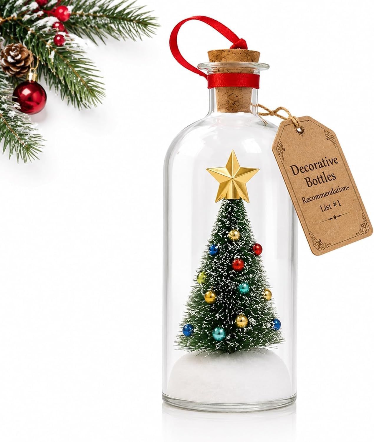 Christmas Message In A Bottle, Recordable Voice Keepsake Tree Decor