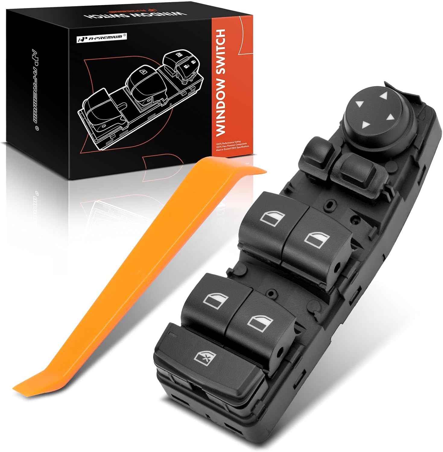 A-Premium Master Power Window Switch Compatible with BMW F10 528i 2009-2016, 535d 2014-2016, F07 535i 2010-2016, F06 640i 2012-2018, X3 F25 2010-2018, Front Left Driver Side, Replace# 61319238239