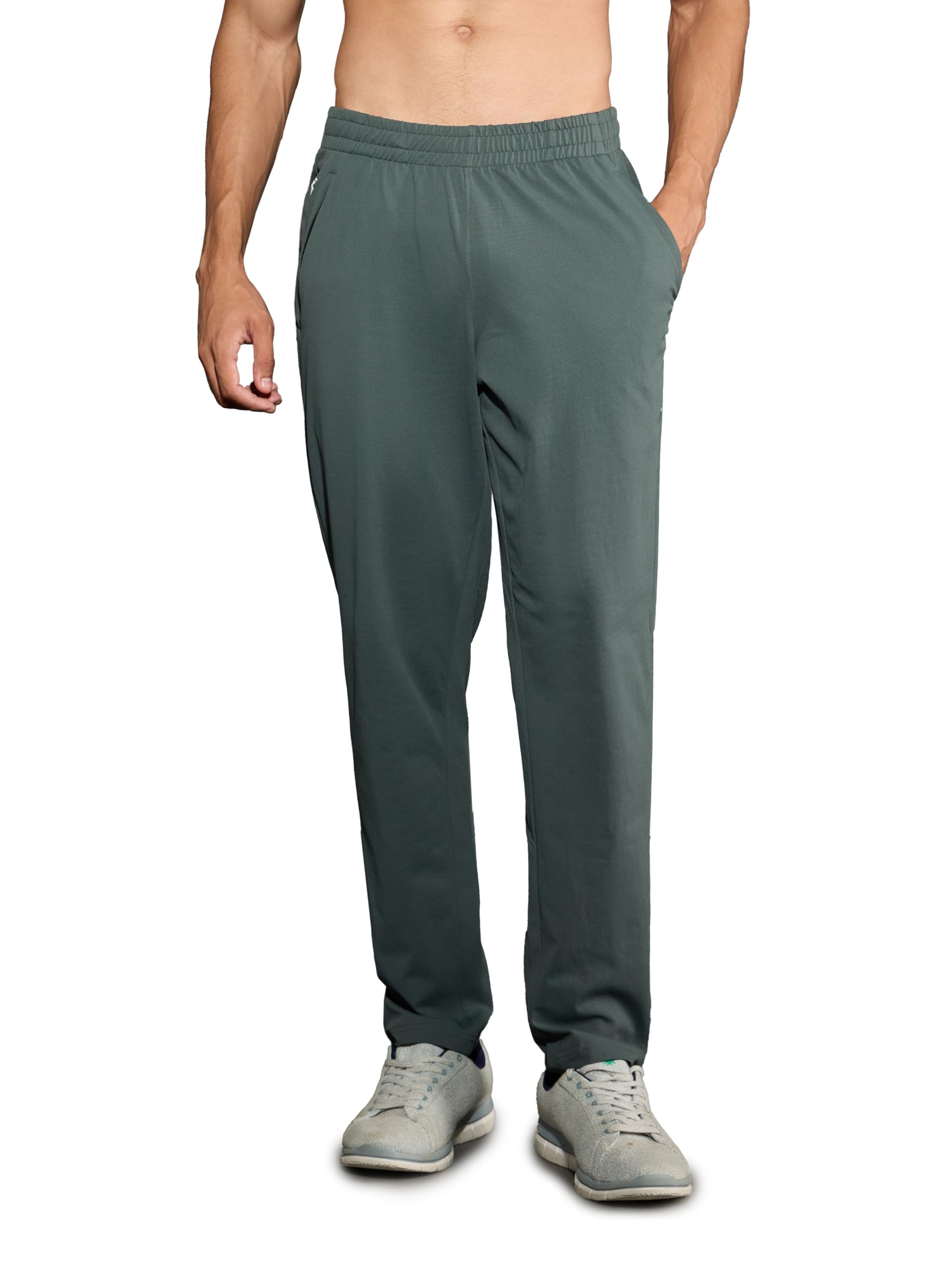 TECHNOSPORT Men's Slim Fit Mid Rise Active Track Pant - (MPOR85-P) Pack of 1