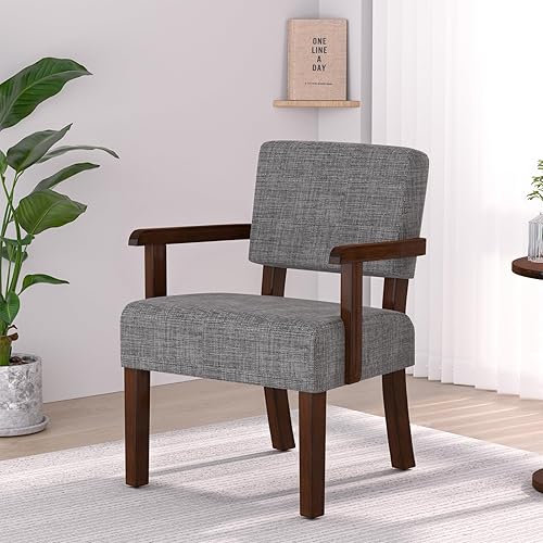 Miniatura 24 de Set de Sillas Accent de 2 con Mesa, Sillas de Sala de Estar con Asiento Suave y Reposabrazos para Sala de Estar, Dormitorio, Sala de Lectura, Sala