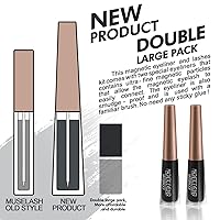 Vista 2 de Pestañas magnéticas con kit de delineador de ojos, pestañas magnéticas, 10 pares de pestañas postizas+2 delineadores magnéticos de tubos+aplicador