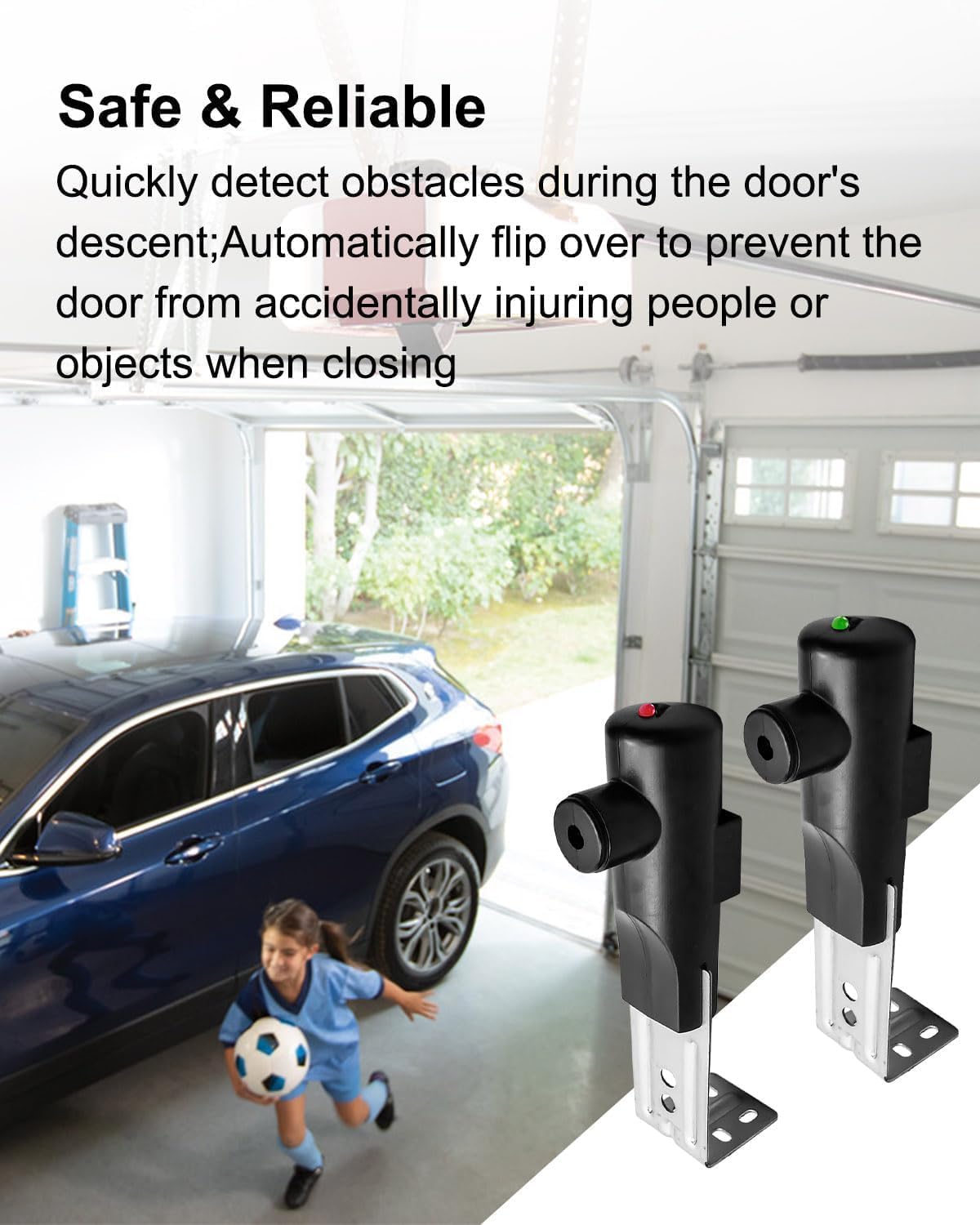 Garage Door Parts GSTB-R STB-BL Safety Sensors \u0026 Safety Beams, Replacement  For Genie Garage Door Sensors Compatible With Genie Garage Door Openers  Made After 1993 Item Includes Two Sensors Receivingsending Fiche T, image size:1200x1500