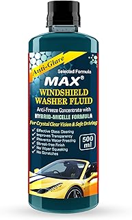 Windshield Washer Fluid Concentrate (500 ML) � Anti-Freeze Formula | Car Windshield Cleaner, Streak-Free Wiper Fluid | Lubricates Wipers, Removes Bugs, Grime & Water Spots for Crystal Clear Vision