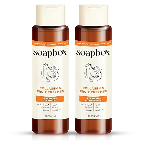 Soapbox Champú y acondicionador de colágeno 16oz Duo Pack