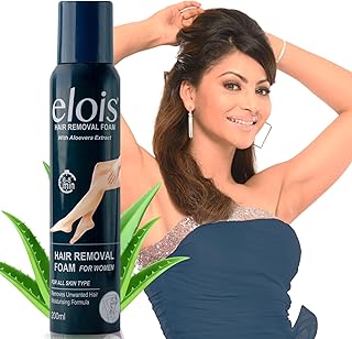 Elois Hair Removal Foam Spray For Women Painless Hair Removal For Arms Underarms Legs & Bikini Line With Aloevera Extract Suitable For All Skin Type 200ml (Pack of 1, Aleo Vera) image 1