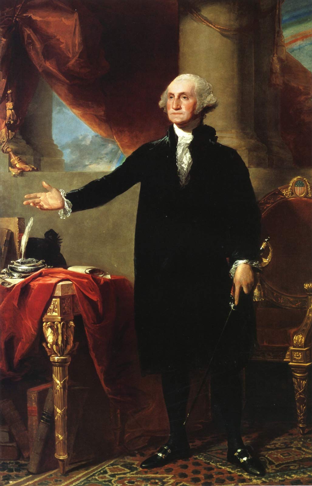 Gilbert Stuart George Washington The Landsdowne Portrait 1796 National Portrait Gallery Washington DC 30" x 19" Fine Art Giclee Canvas Print (Unframed) Reproduction