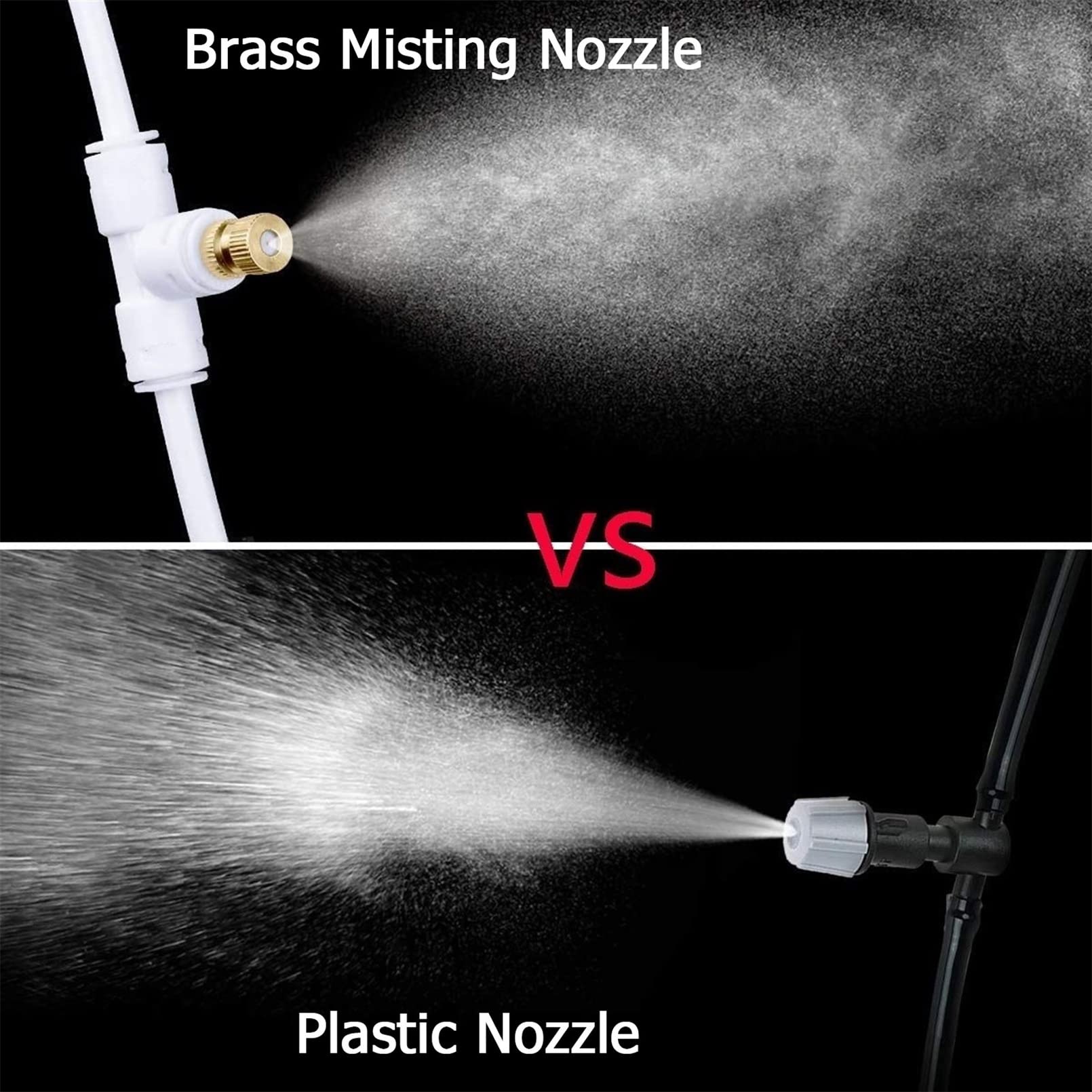 Nebulizzatore Giardino da Esterno con Pompa silenziosa 24v, Kit di nebulizzazione con filtro, Sisteme di Raffreddamento for Patio, Sisteme Irrigazione Giardino con Ugelli Nebulizza