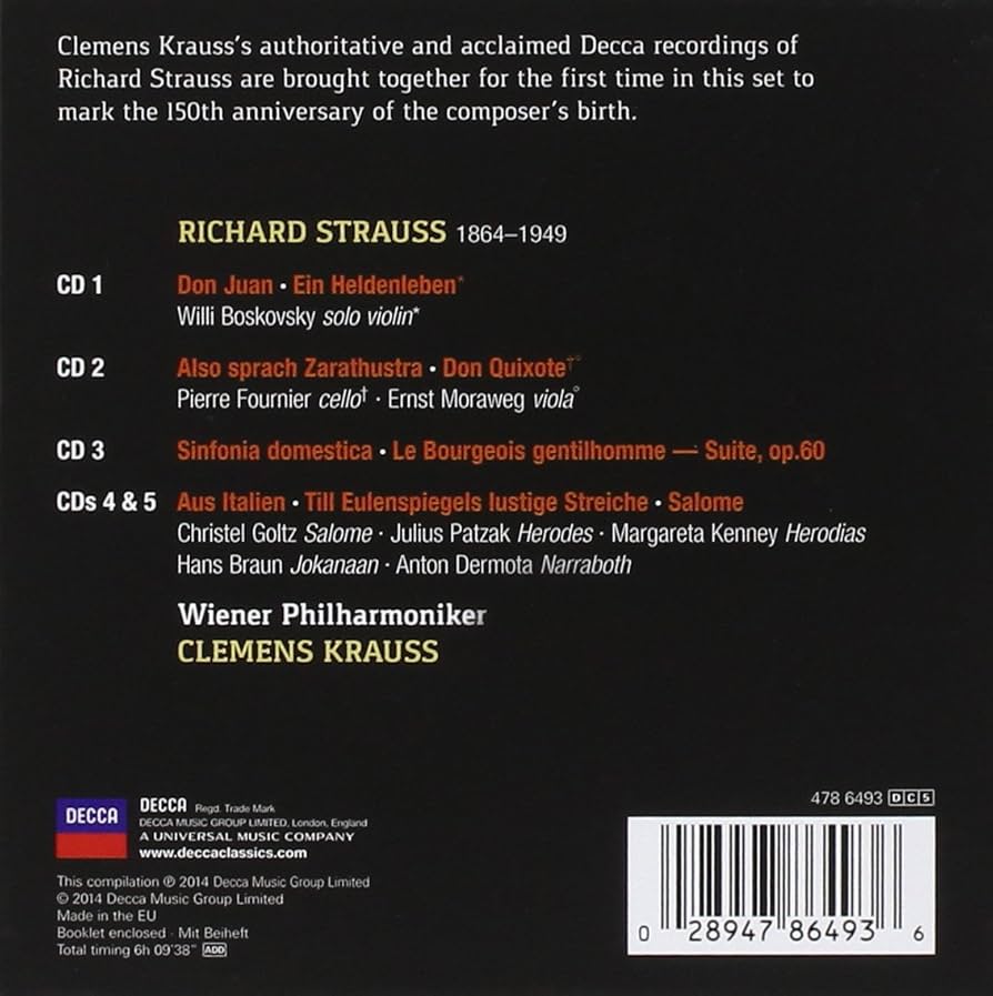 【中古】 Clemens Krauss Conducts Richard Strauss R．Strauss 中古】 Clemens Krauss Conducts Richard Strauss R．Strauss