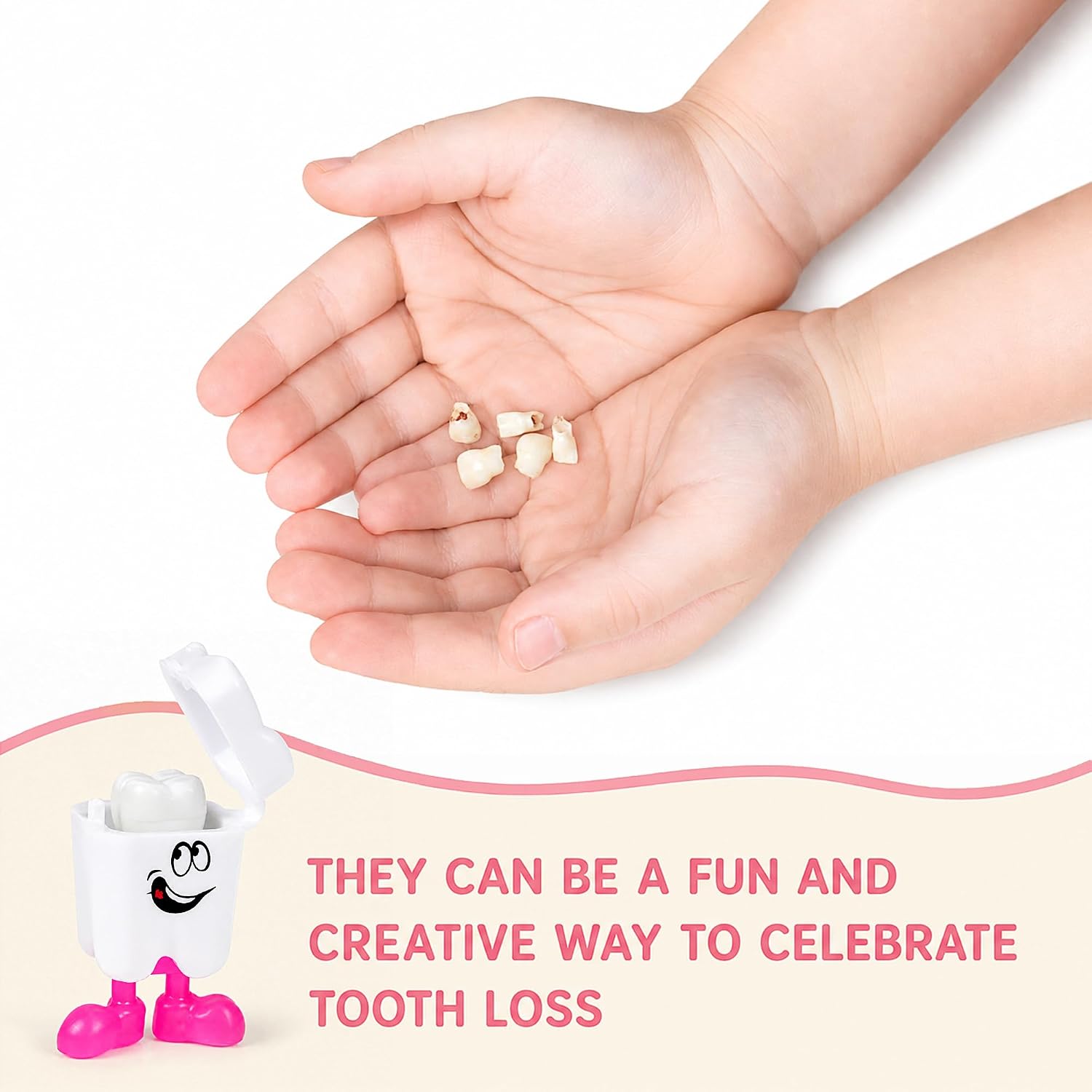 100PCS Lost Tooth Holders for Kids, Baby Milk Teeth Storage, Child Keepsake image 4