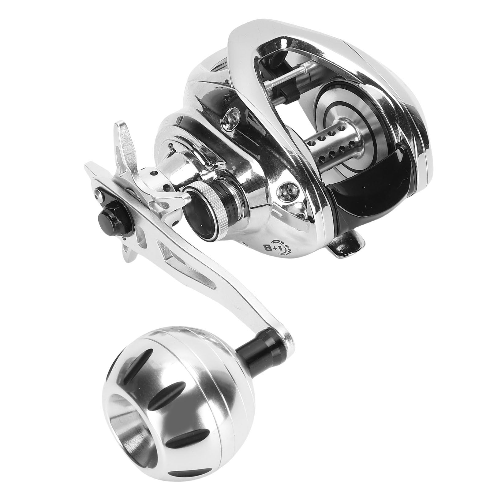 Yosoo Health Gear Mulinello da Traina Mulinello da Baitcasting in Lega di Alluminio Rapporto di Trasmissione 7.2:1 10 Kg Max Drag Frenatura Magnetica Cuscinetti in Acciaio Inossidabile per Pescatori