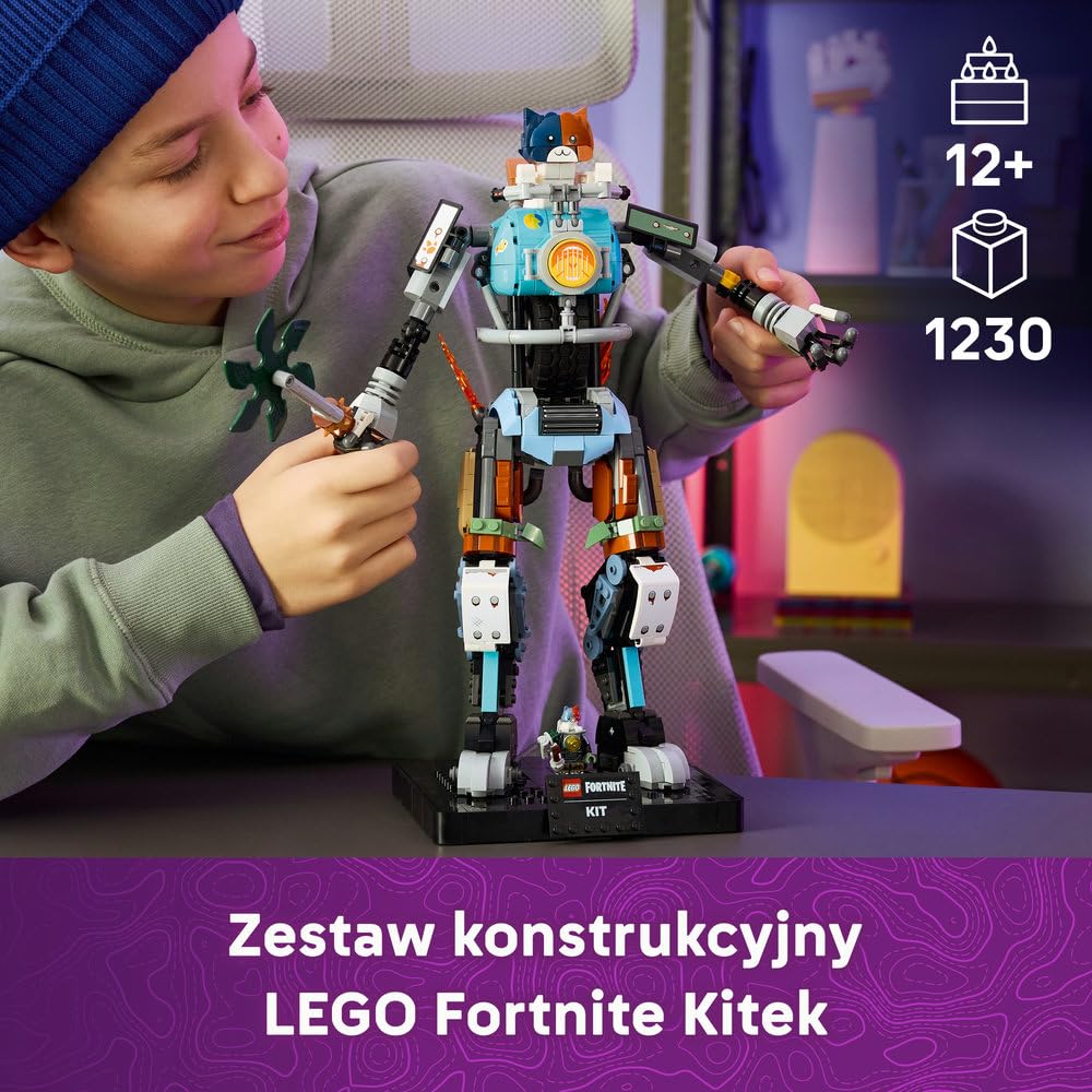 LEGO Fortnite Kitek 77081 | KIT kolekcjonerska figurka, do zabawy i ozdoby, prezent dla fana Fortnite 12+, zestaw klocków dla dzieci, 1230 elementów