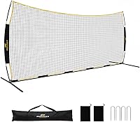 PodiuMax 16x10FT Heavy-Duty Backstop Net: Steel Frame Barrier for Baseball, Soccer, Basketball, Lacrosse - Backyard Protective Training Net