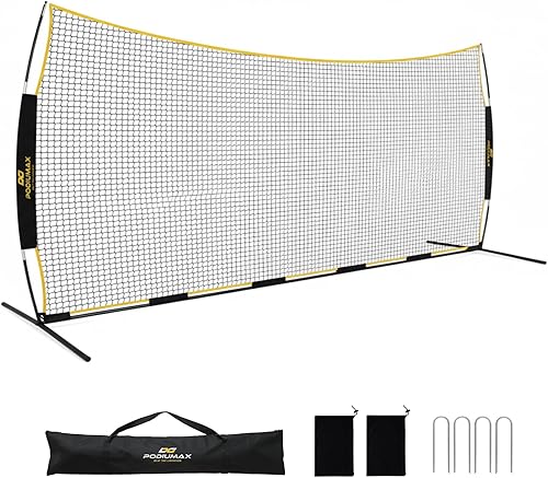 PodiuMax Red de Barrera de Contención de 16x10 Pies, Barrera de Béisbol y Baloncesto con Marco de Acero Mejorado, Red Protectora para Béisbol,