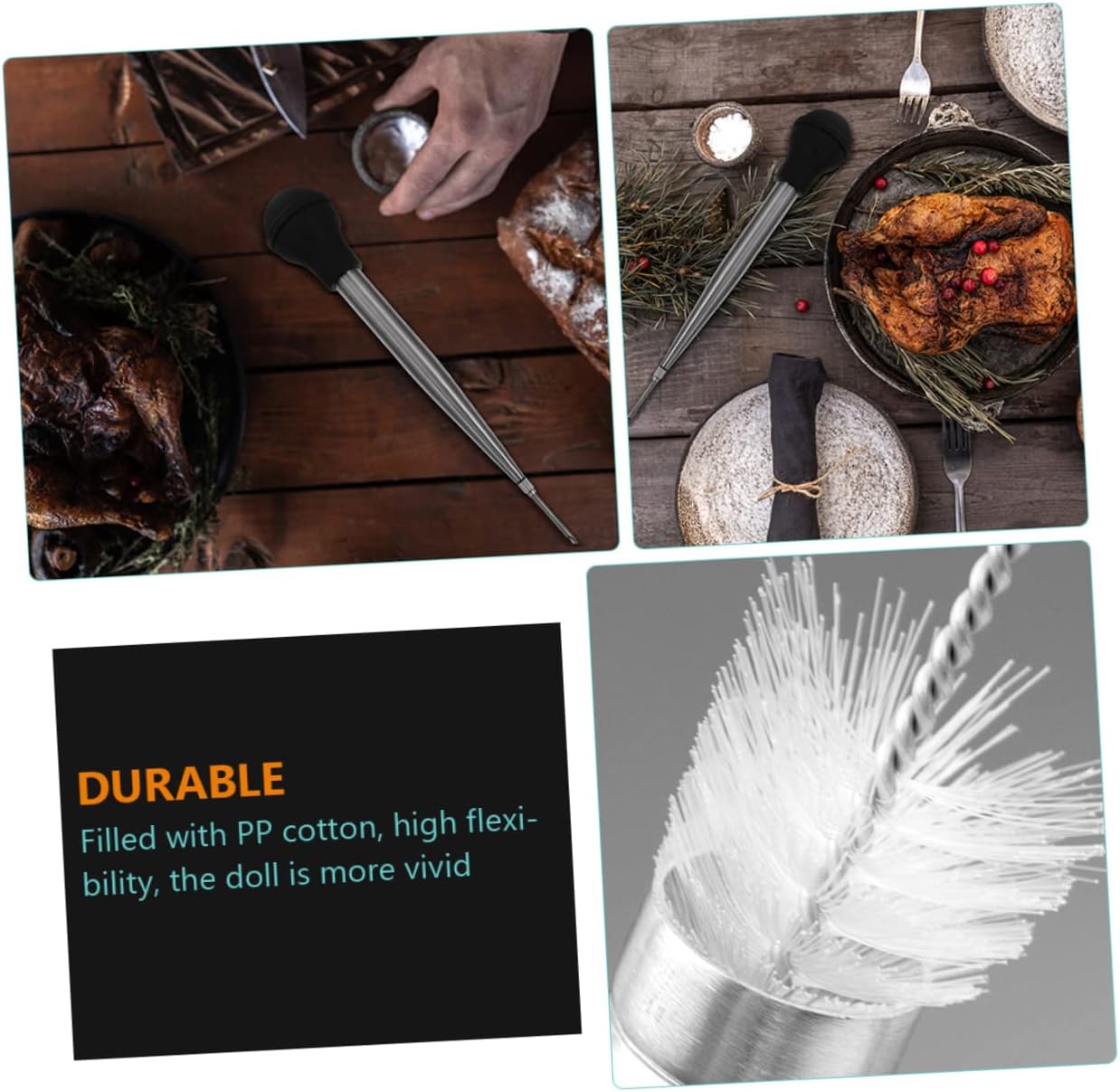 Stainless Steel Turkey Injector Pump Bbq Sauce Injector Tool for Meat Chicken