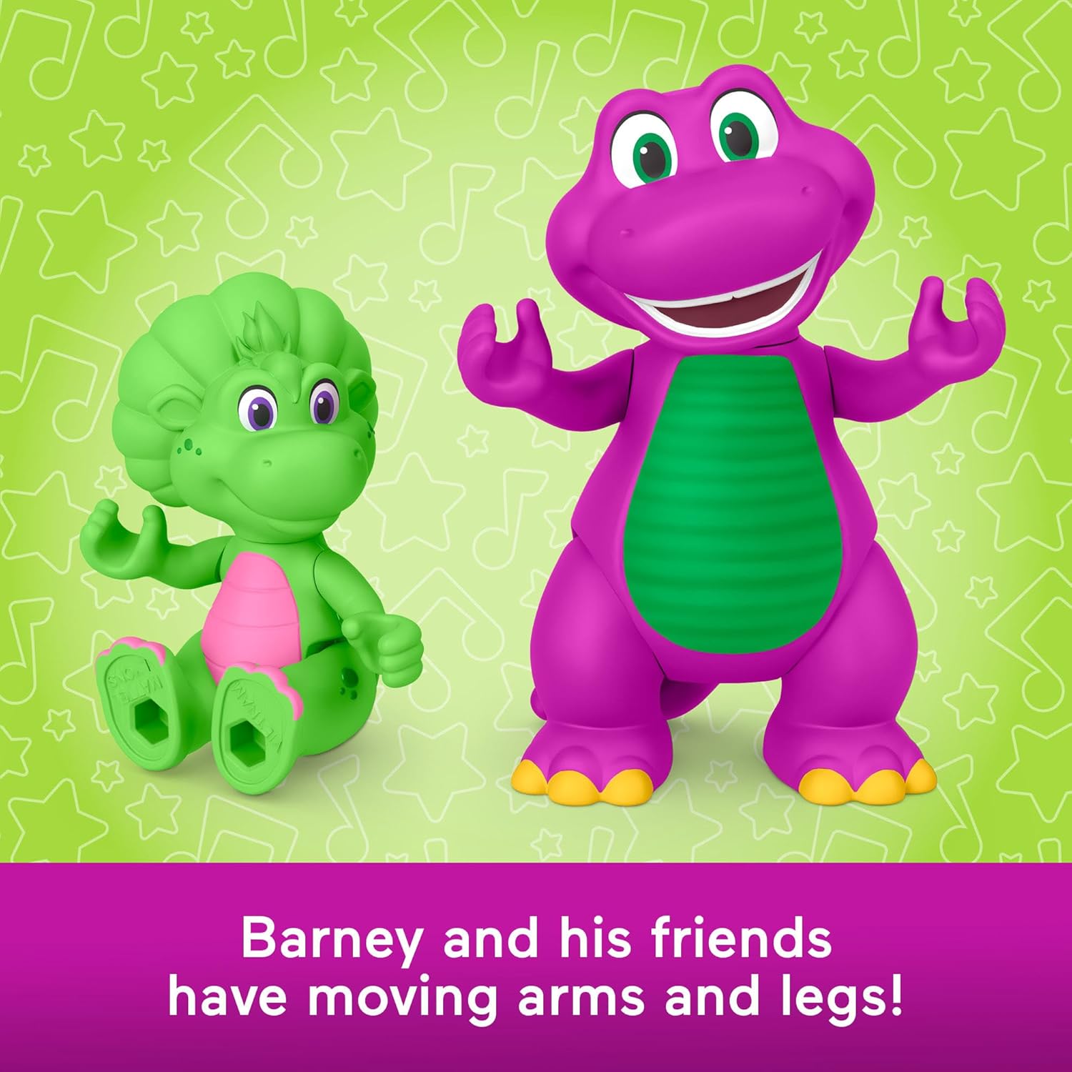 Barney’s World Toddler Toys by Fisher-Price, Hey Friends Pack with four figures to make up adventures, Kids Ages 2+ Years