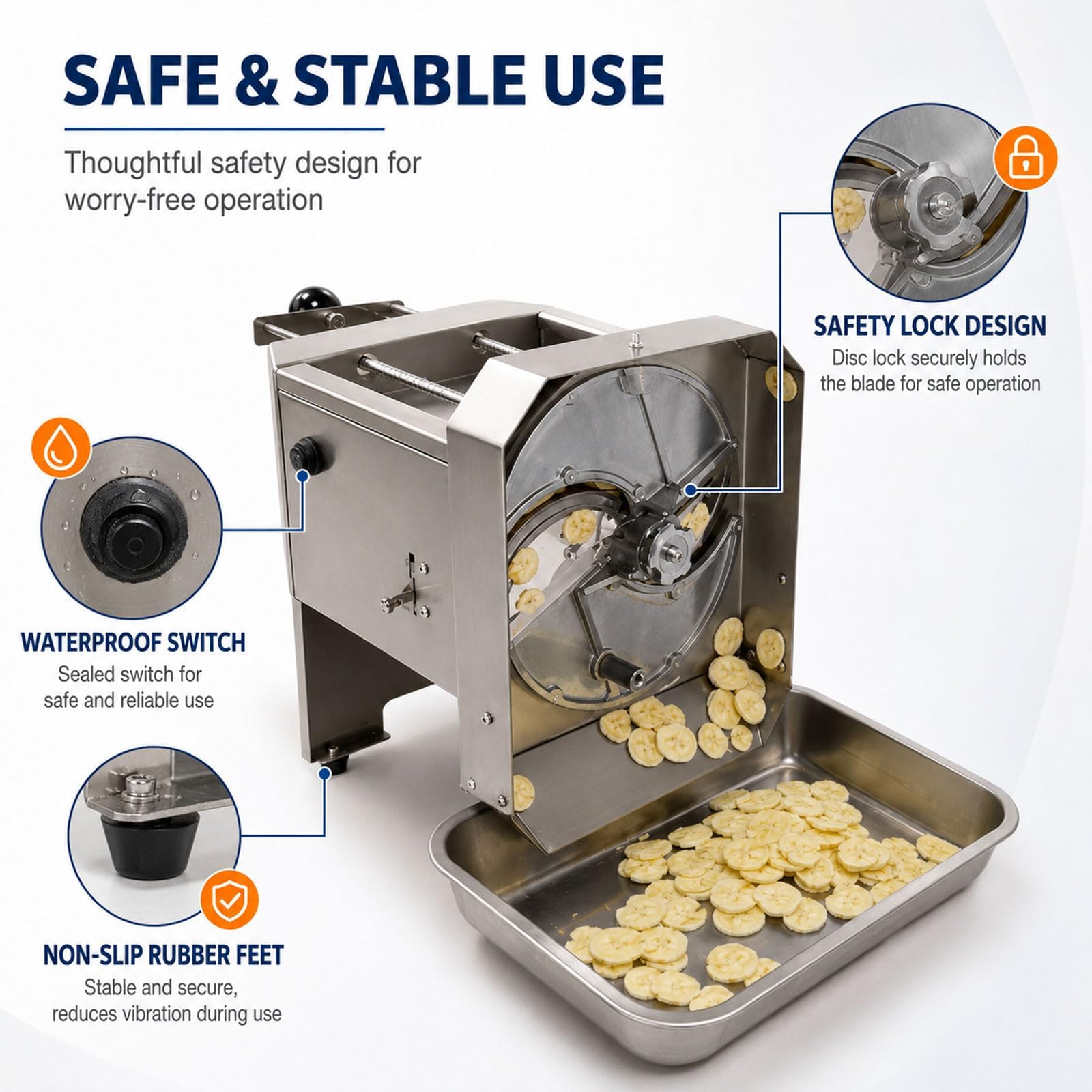 Affettatrice Elettrica per Banane, Tagliaverdure e Banane Professionale