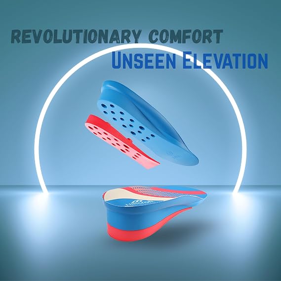 Height Increase Insole - 4 Inch Boost with Cushioned Dual Layer Comfort for Men & Women - Feel Taller, Walk Confidently S (Men 7-8.5/Women 8-9.5)