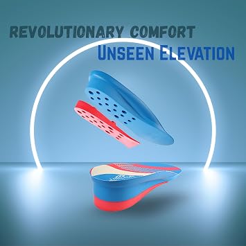 Height Increase Insole - 4 Inch Boost with Cushioned Dual Layer Comfort for Men & Women - Feel Taller, Walk Confidently S (Men 7-8.5/Women 8-9.5)