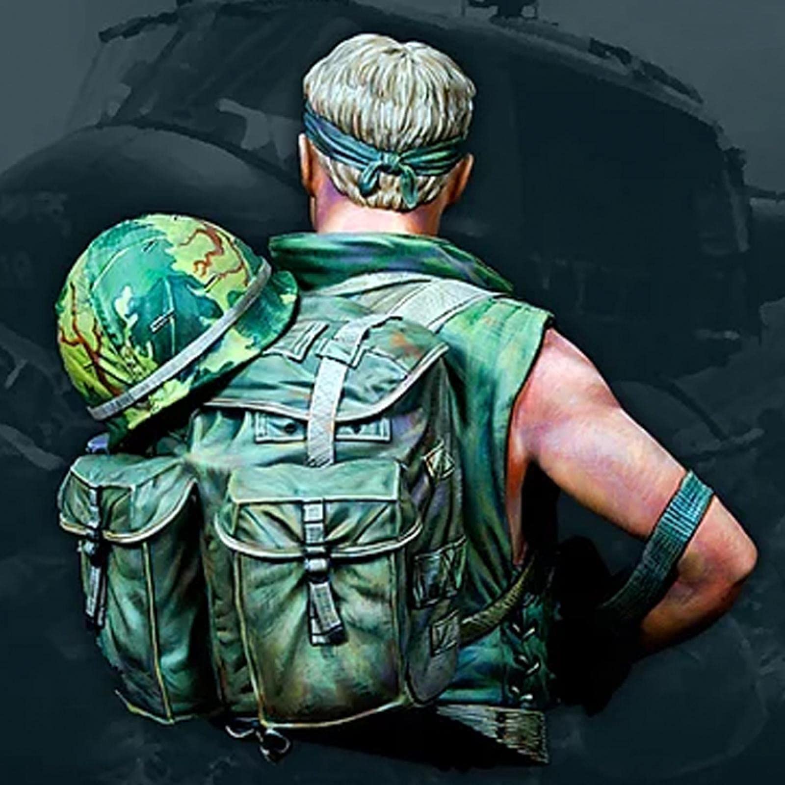Risjc 1/10 Resin Bust Bust Model 1967 Vietnam War American Sergeant White Model Kit // N66345