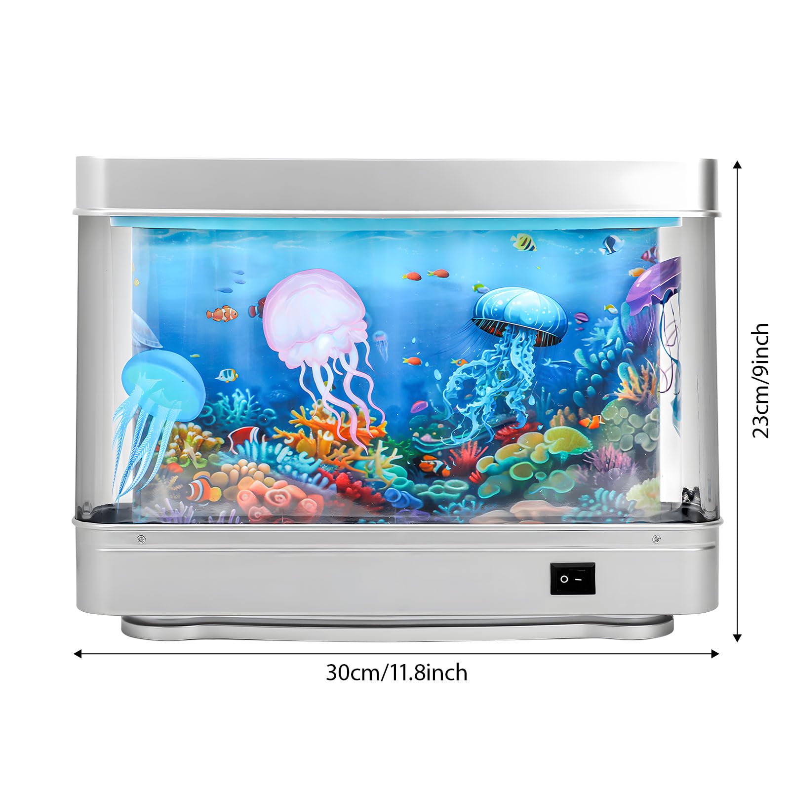 Lampada decorativa per acquario, a forma di medusa, in plastica ABS, illuminazione a LED sicura, alimentazione USB, lampada da scrivania per casa, ufficio, luce notturna a meduse