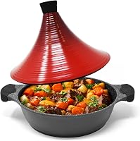 Joeji's Kitchen Marokkói Tagine Edény 28 cm - Tapadásmentes Alumínium Főzőedény Fedővel, 4,5L, Indukciós Tűzhelyre, Mosogatógépben Mosható 1