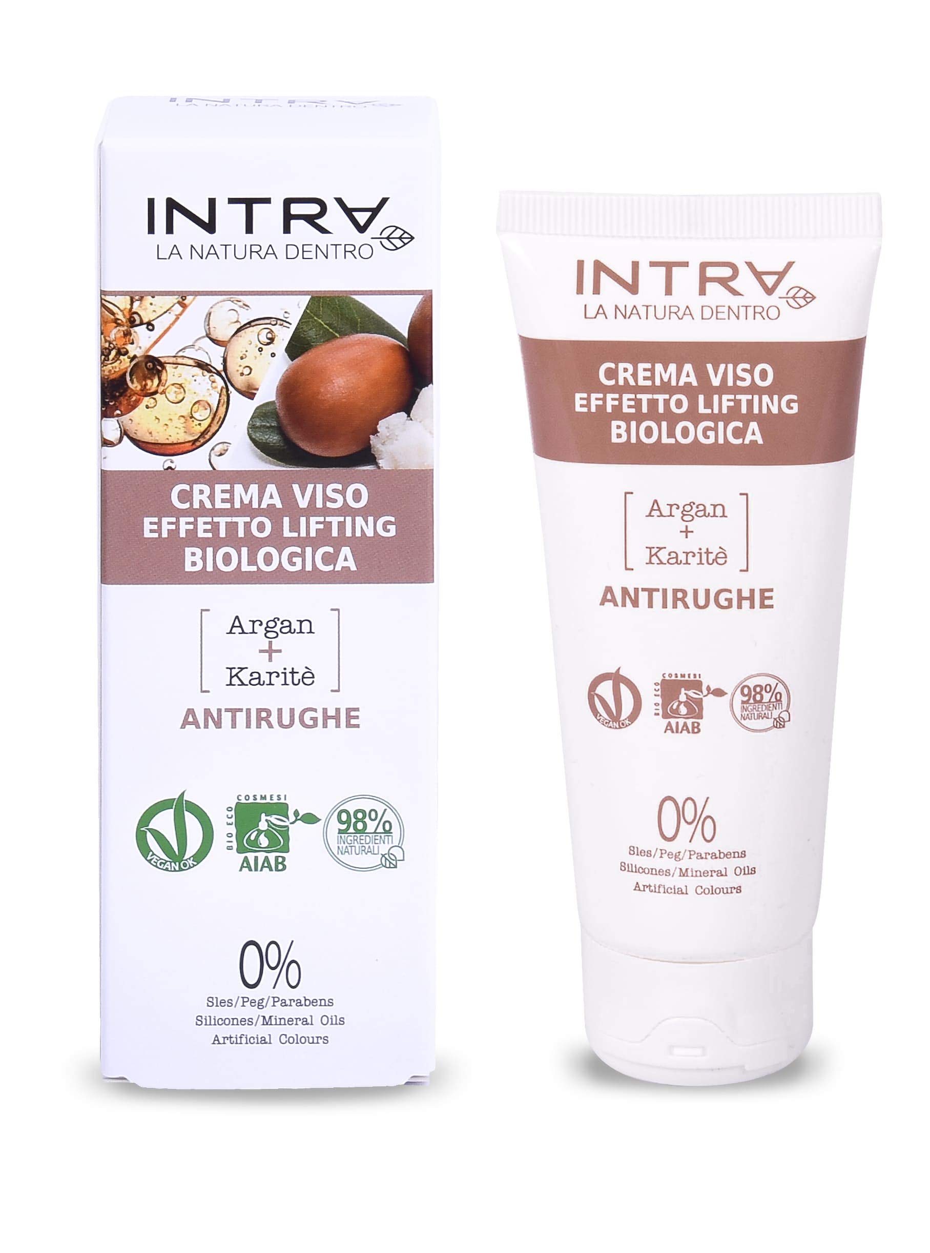 Argan & Karitè Crema Viso Effetto Lifting Biologica Antirughe Intra 50ml - 4