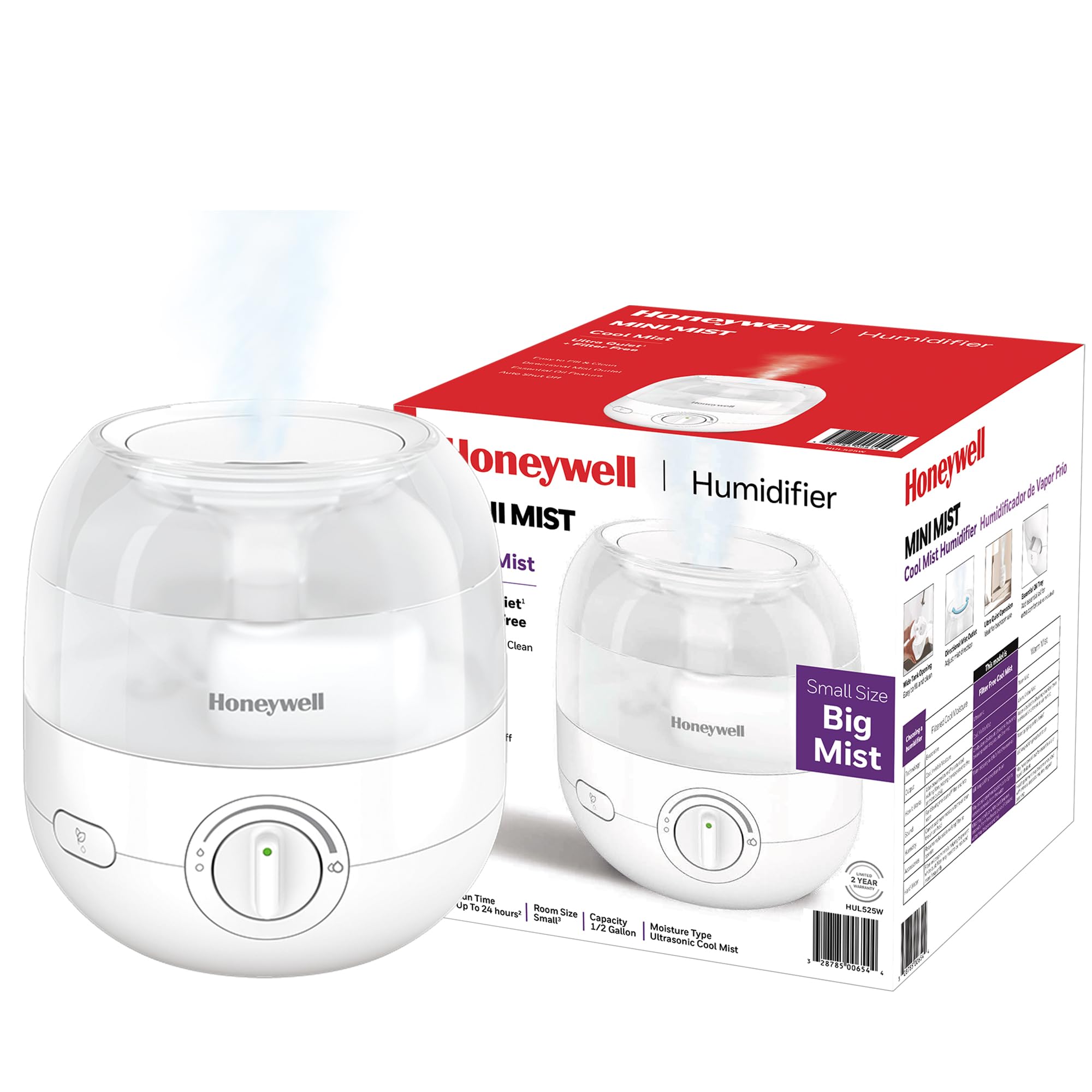 Honeywell Mini Cool Mist Humidifier HUL525W