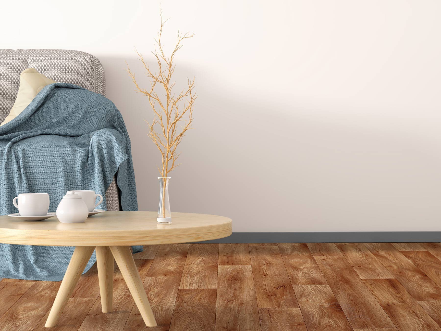 Primaflor PVC Boden Turin | 200x400 cm | Naturholz Diele 1300 | 2,00 m Breite | 2,3 mm | CV Bodenbelag Meterware in Holzoptik | R10 | für Wohnräume Küche Bad Büro Messe | Vinylboden zum Kleben