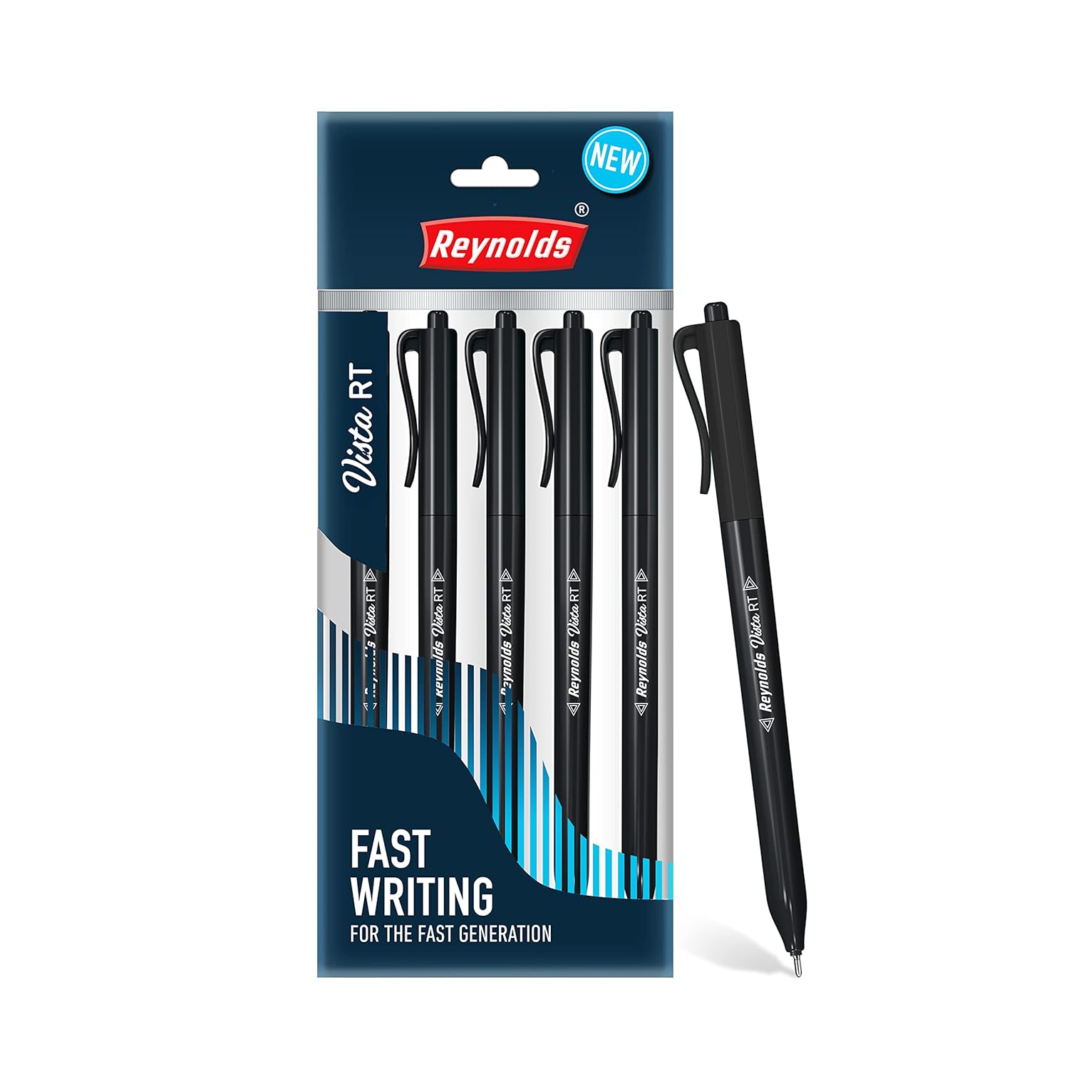 Reynolds VISTA 5 CT BLACK Ball Point Pen Set With Comfortable Grip