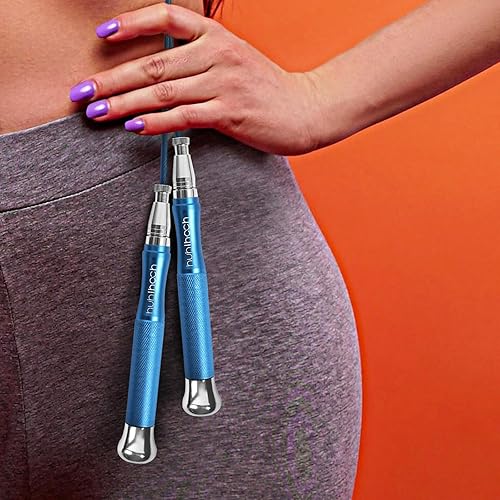 Miniatura 5 de Cuerda de saltar con peso de velocidad con mecanismo de bloqueo seguro, giro suave de 360, asas antideslizantes con textura mate, cuenta con 2