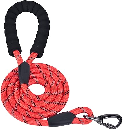 PetVogue 5 FT Strong Dog Leash with Comfortable Padded Handle and Highly Reflective Threads
