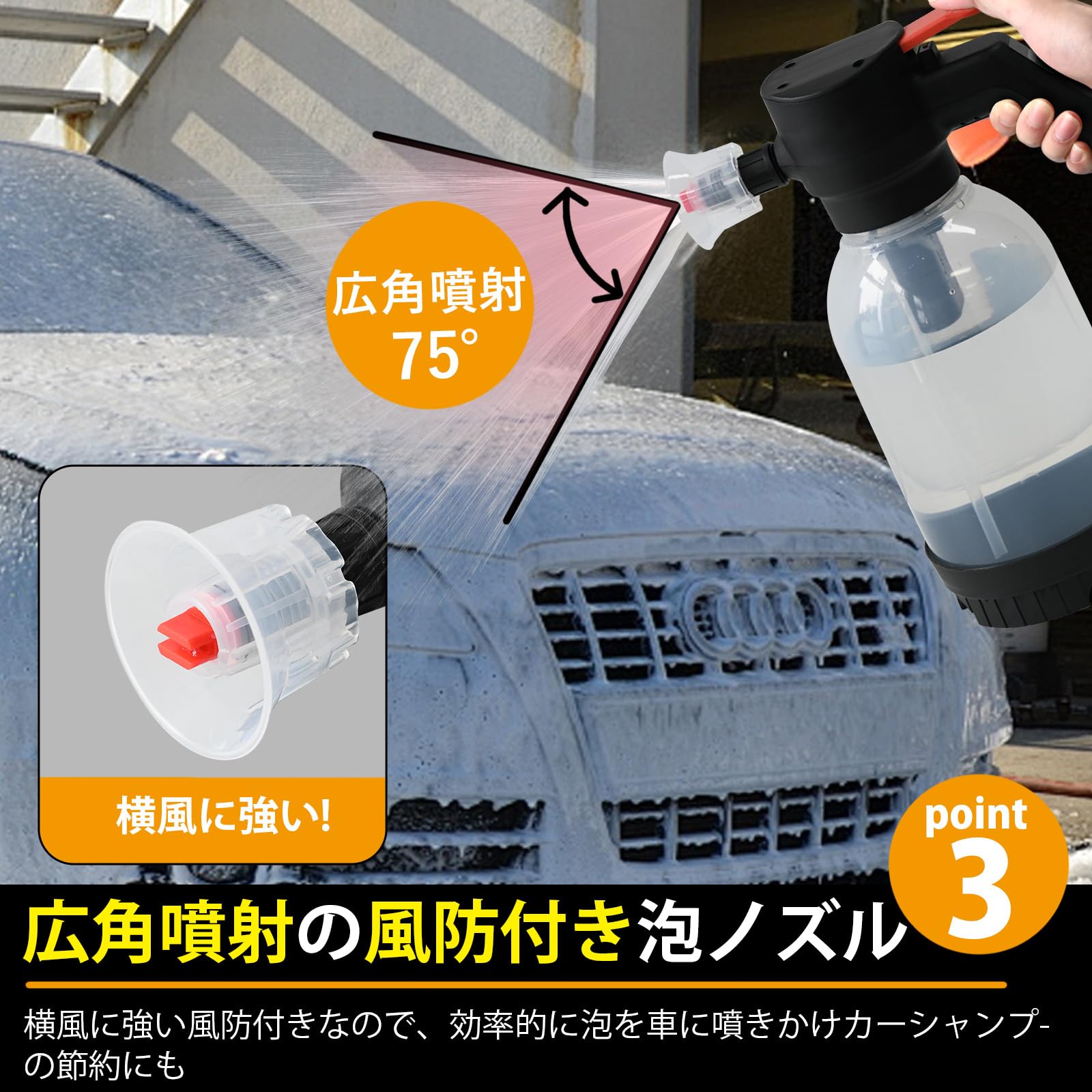 Amazon.co.jp: Umimile電動フォームガン 自動泡噴霧器 フォームガン