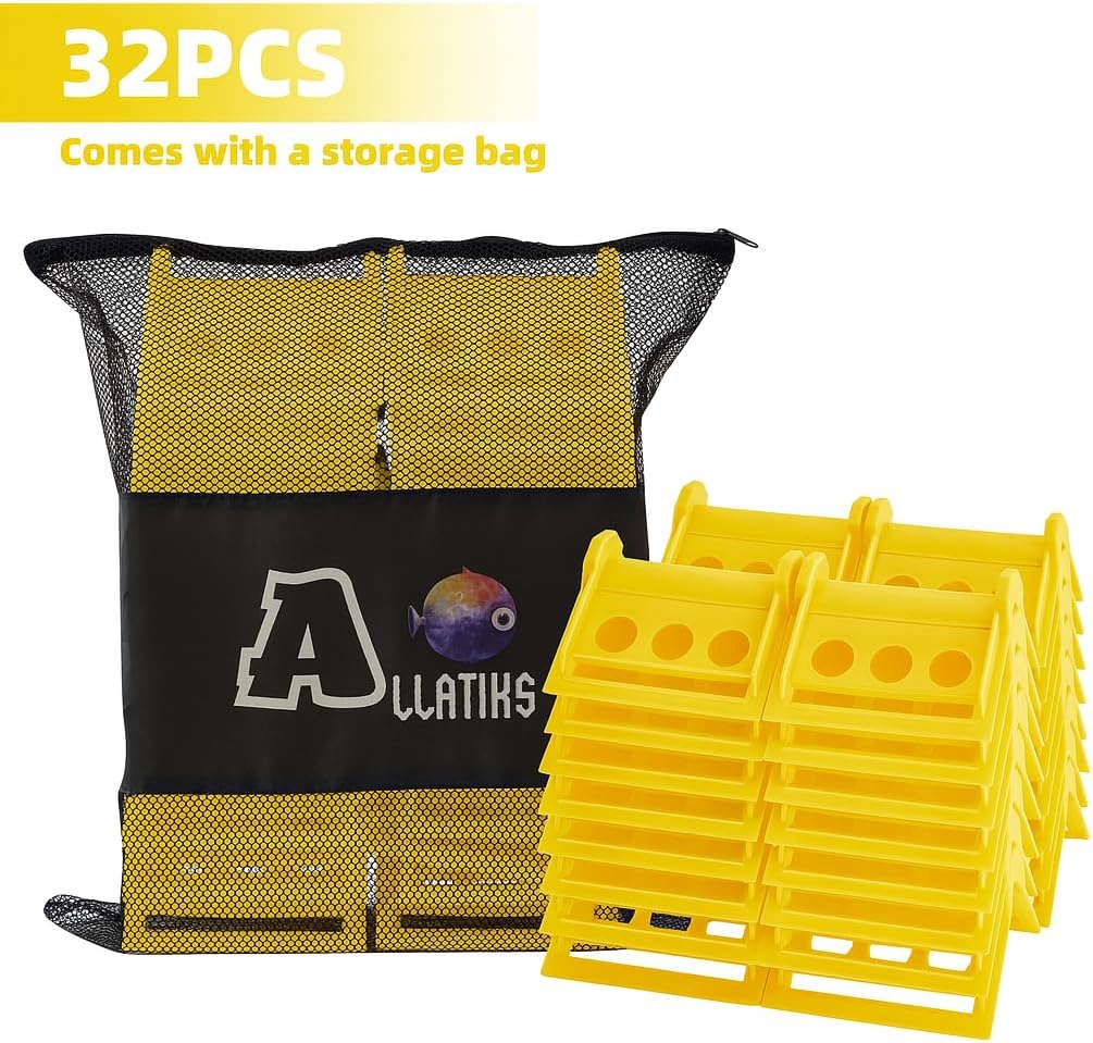 32 Pack 4" Flatbed Edge Protectors with Carrying Case - 4" Winch Ratchet Straps - Plastic Corner Protectors for Flatbed Cargo Load Truck Shipping Edge Protector (4" x 6")
