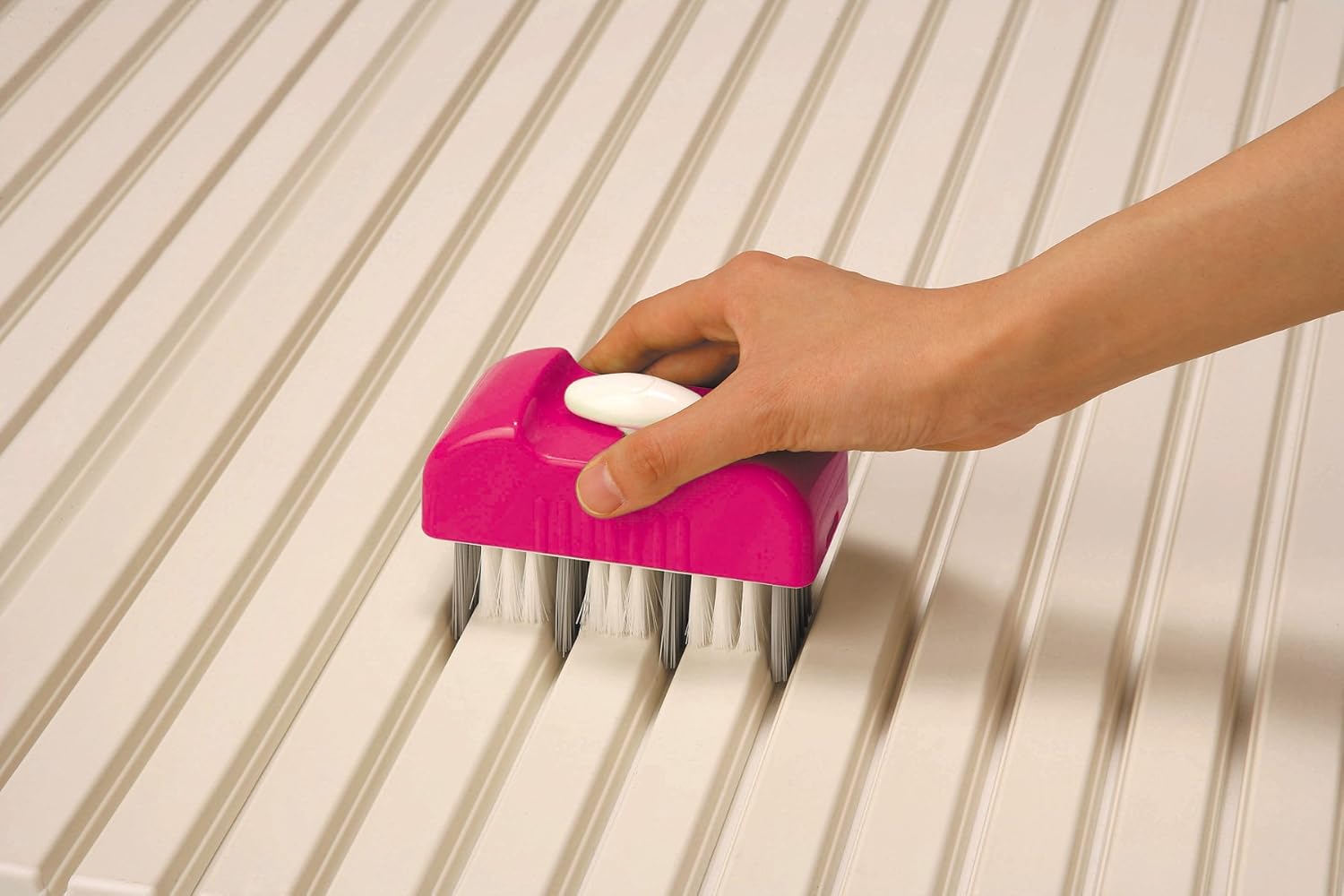 Aiwa Bath Cleaning Pink Whole Bath Pig Brush, 2 Tier Switchable Type, Groove, Flat, Made in Japan