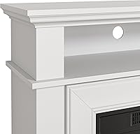 Vista 4 de FESTIVITY Mantel independiente de 36 pulgadas con inserto de chimenea eléctrica de 18 pulgadas para sala de estar y dormitorio, efecto realista