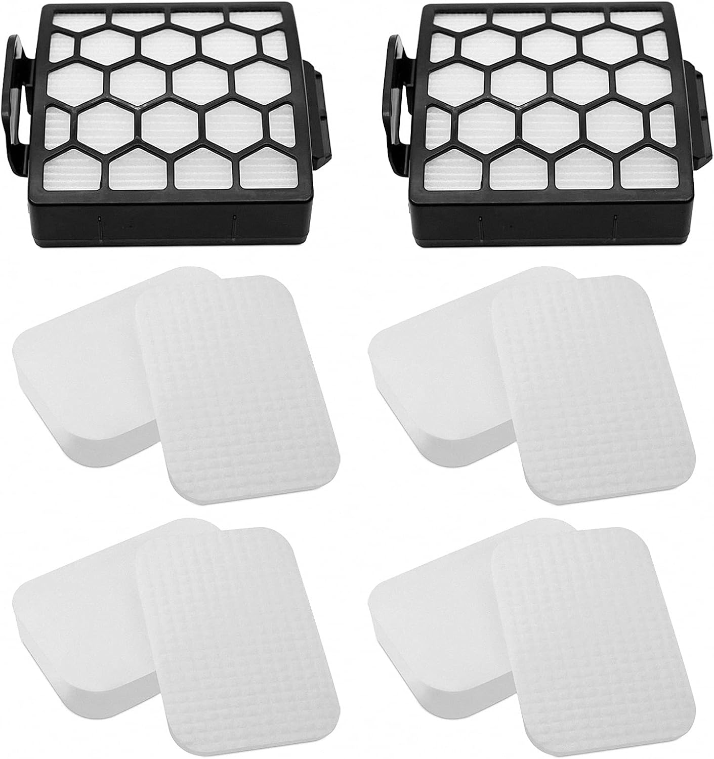 RONGJU 2 Post + 4 Foam & Felt Filters for Shark Navigator